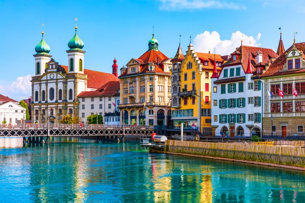 Old Town architecture of Lucerne, Switzerland Old Town architecture of Lucerne, Switzerland