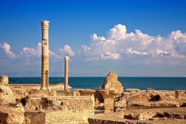 ruins of Antonine Baths at Carthage, Tunisia