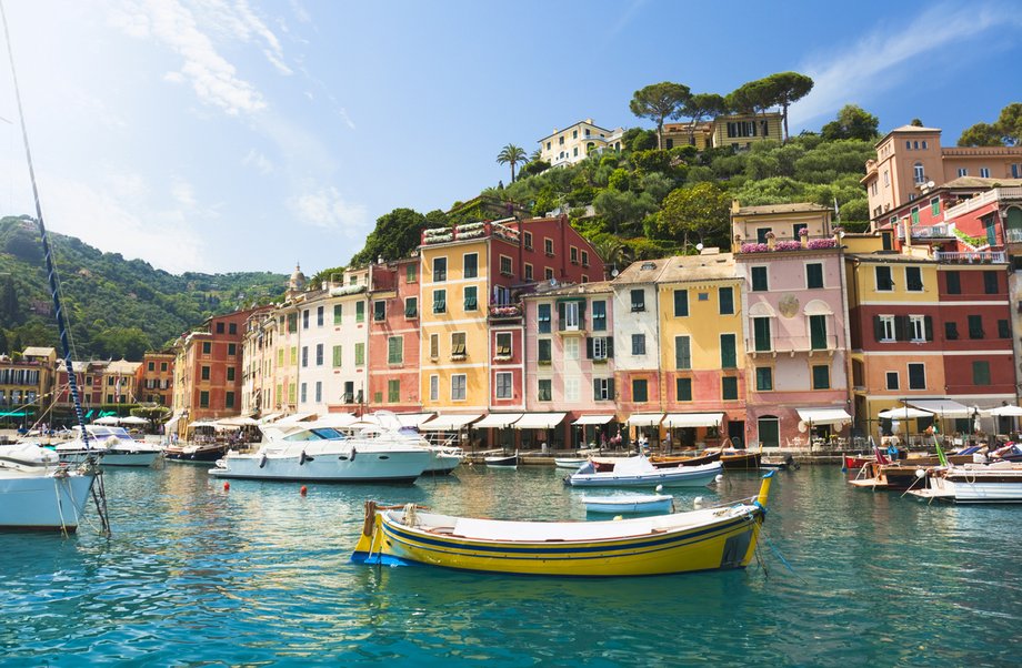 Portofino port w zatoce
