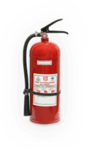czerwona gaśnica symbolizująca ubezpieczenie od pożaru i kradzieży
