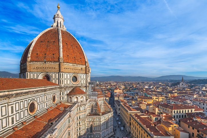 Panoramiczny widok na Florencję z Duomo Florencja Katedra Santa Maria del Fiore