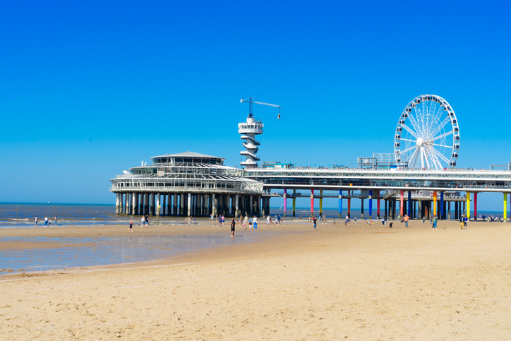 plaża Scheveningen, Haga plaża, Morze Północne, atrakcje turystyczne Haga
