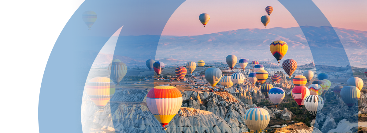 Turcja Kapadocja, balony na niebie